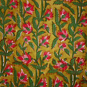 Hand Block Printed Cotton Fabric From India