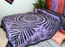 Load image into Gallery viewer, Hand Painted Batik Bedspread from India