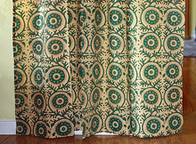 Load image into Gallery viewer, Hand Block Printed Cotton Window Panels from India