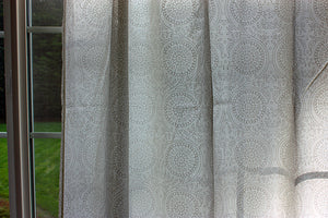 Hand Block Printed Cotton Window Panels from India