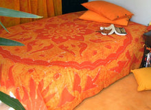 Load image into Gallery viewer, Hand Painted Batik Bedspread from India